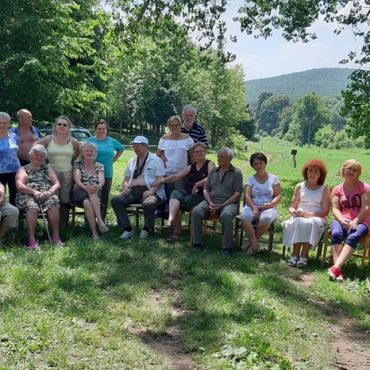 A kiránduló csapat.